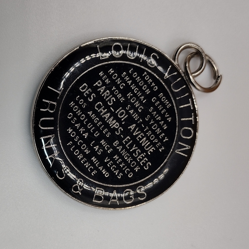 Authentic Louis Vuitton Black & Silver Trunks & Bags Charm